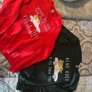 Red and Green couples Christmas Sweatshirts